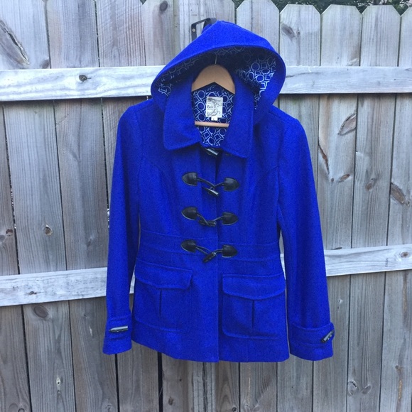 Tulle Jackets & Blazers - Tulle Blue Pea Coat Women’s Size Large